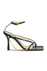 Bottega Veneta Stretch Ankle Strap Sandals in Inkwell, view 1, click to view large image.