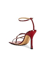 Bottega Veneta Stretch Ankle Strap Sandals in Apple Candy, view 3, click to view large image.