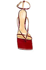 Bottega Veneta Stretch Ankle Strap Sandals in Apple Candy, view 4, click to view large image.