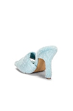 Bottega Veneta Cozy Stretch Mule Sandals in Pale Blue, view 3, click to view large image.