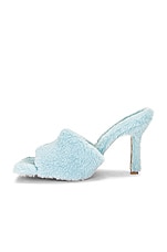 Bottega Veneta Cozy Stretch Mule Sandals in Pale Blue, view 5, click to view large image.