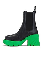 Bottega Veneta Flash Ankle Boots in Black & Parakeet, view 5, click to view large image.