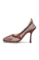 Bottega Veneta Stretch Lace Up Sandal in Cherry, view 5, click to view large image.