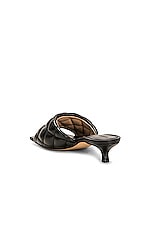 Bottega Veneta Padded Mule Sandal in Black, view 3, click to view large image.