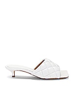 Bottega Veneta Padded Mule Sandal in Optic White, view 1, click to view large image.