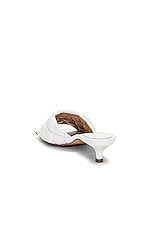 Bottega Veneta Padded Mule Sandal in Optic White, view 3, click to view large image.