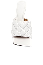 Bottega Veneta Padded Mule Sandal in Optic White, view 4, click to view large image.