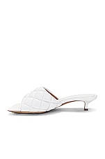 Bottega Veneta Padded Mule Sandal in Optic White, view 5, click to view large image.