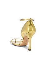 Bottega Veneta Stretch Sandal in Gold, view 3, click to view large image.