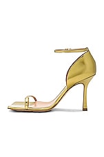 Bottega Veneta Stretch Sandal in Gold, view 5, click to view large image.