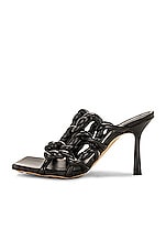 Bottega Veneta Stretch Mule Sandal in Black, view 5, click to view large image.