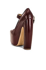 Bottega Veneta Mary Jane Wedges in Cherry, view 3, click to view large image.
