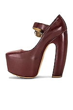 Bottega Veneta Mary Jane Wedges in Cherry, view 5, click to view large image.