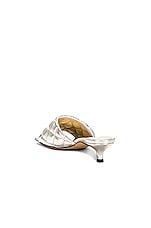 Bottega Veneta Padded Mule Sandal in Silver, view 3, click to view large image.