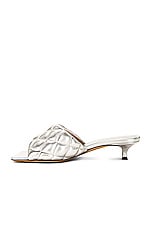 Bottega Veneta Padded Mule Sandal in Silver, view 5, click to view large image.