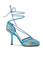 Bottega Veneta Stretch Lace Up Sandal in Pool, view 1, click to view large image.