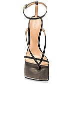 Bottega Veneta Stretch Ankle Strap Wedge Sandal in Black, view 4, click to view large image.