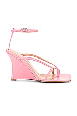 Bottega Veneta Stretch Ankle Strap Wedge Sandal in Blossom, view 1, click to view large image.