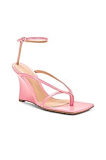 Bottega Veneta Stretch Ankle Strap Wedge Sandal in Blossom, view 2, click to view large image.