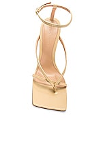 Bottega Veneta Stretch Ankle Strap Wedge Sandal in Cane Sugar, view 4, click to view large image.