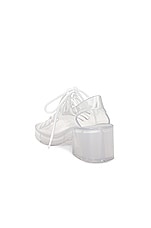 Bottega Veneta Jelly Lace Up Sandal in Glass, view 3, click to view large image.