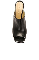 Bottega Veneta Mule Sandal in Black, view 4, click to view large image.
