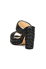 Bottega Veneta Trinity Weave Mule Sandal in Black, view 3, click to view large image.