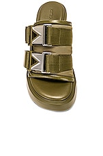 Bottega Veneta Flash Mule Sandal in Moss, view 4, click to view large image.
