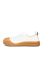 Bottega Veneta Vulcan Low Top Sneaker in Optic White & Honey, view 5, click to view large image.