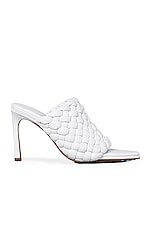 Bottega Veneta Padded Leather Sandals in Optic White, view 1, click to view large image.