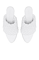 Bottega Veneta Padded Leather Sandals in Optic White, view 4, click to view large image.