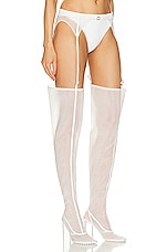 Bottega Veneta Atomic Over the Knee Boot in White, view 8, click to view large image.
