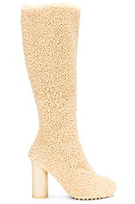 Bottega Veneta Atomic Curly Boot in Beige, view 1, click to view large image.