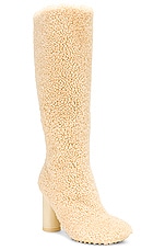 Bottega Veneta Atomic Curly Boot in Beige, view 2, click to view large image.