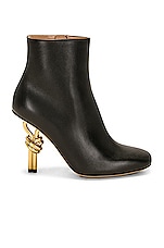 Bottega Veneta Knot Ankle Boot in Black, view 1, click to view large image.