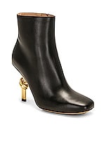 Bottega Veneta Knot Ankle Boot in Black, view 2, click to view large image.