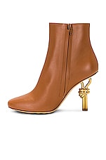 Bottega Veneta Knot Ankle Boot in Wood, view 5, click to view large image.