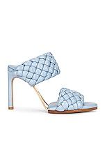 Bottega Veneta Lido Leather Woven Sandals in Ice, view 1, click to view large image.
