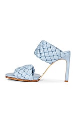 Bottega Veneta Lido Leather Woven Sandals in Ice, view 5, click to view large image.