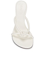 Bottega Veneta Blink Mule Sandal in White, view 4, click to view large image.