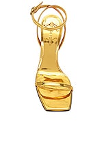 Bottega Veneta Knot Sandal in Gold, view 4, click to view large image.