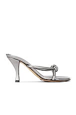 Bottega Veneta Metallic Blink Mule Sandal in Silver, view 1, click to view large image.