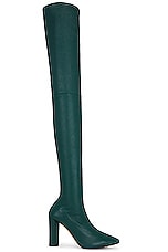 Bottega Veneta Tripod Thigh High Boot in Emerald Green, view 1, click to view large image.