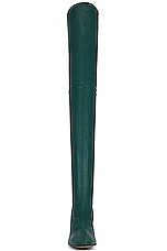 Bottega Veneta Tripod Thigh High Boot in Emerald Green, view 4, click to view large image.