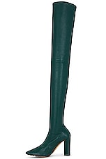 Bottega Veneta Tripod Thigh High Boot in Emerald Green, view 5, click to view large image.