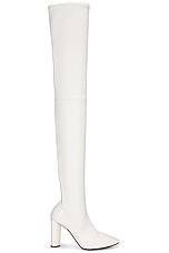 Bottega Veneta Tripod Thigh High Boot in White, view 1, click to view large image.