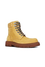 Bottega Veneta Haddock Ankle Boot in Ochre, view 2, click to view large image.
