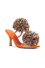Bottega Veneta Coaxial Sandal in Papaya Multicolor, view 2, click to view large image.