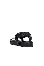 Bottega Veneta Trip Flat Sandal in Black, view 3, click to view large image.