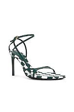 Bottega Veneta Leaf Ankle Strap Sandal in Glacier & Emerald, view 2, click to view large image.